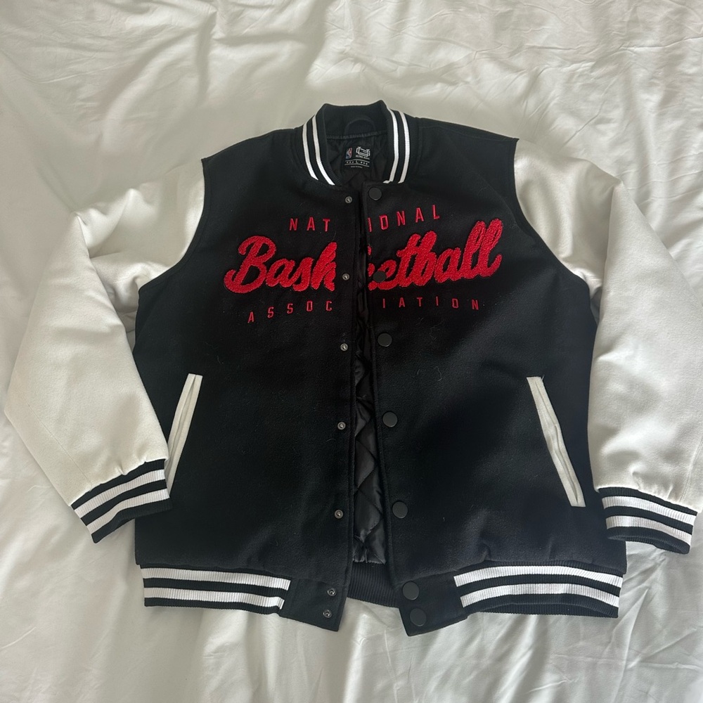 Bomber Jacket with NBA logos on the back